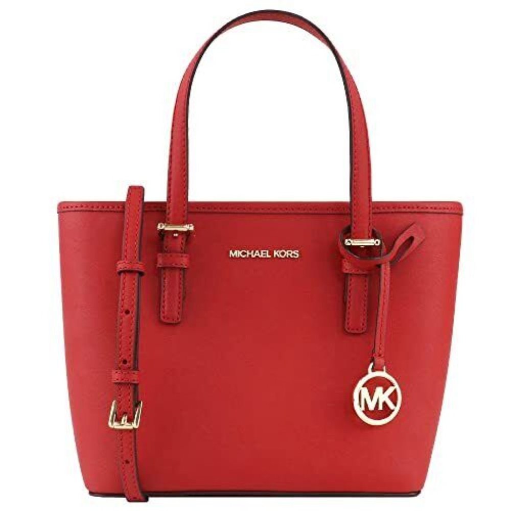 NWT Flame Red Michael Kors Jet Set convertible Tote - With Dustbag